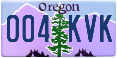 OR license plate 004KVK