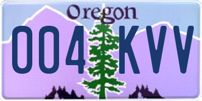 OR license plate 004KVV