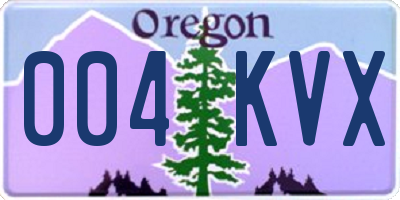 OR license plate 004KVX