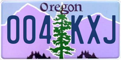 OR license plate 004KXJ
