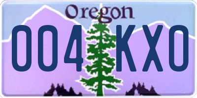 OR license plate 004KXO