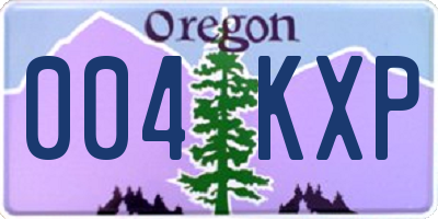 OR license plate 004KXP