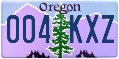 OR license plate 004KXZ