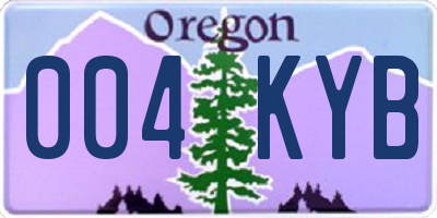 OR license plate 004KYB