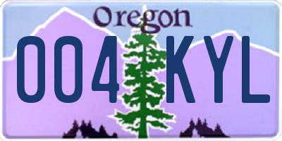 OR license plate 004KYL