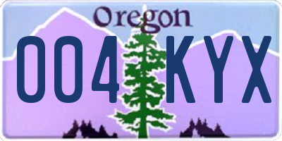 OR license plate 004KYX
