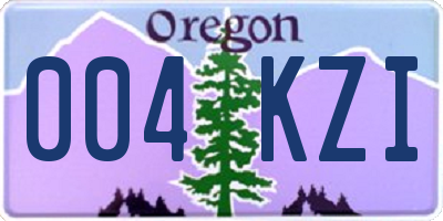 OR license plate 004KZI
