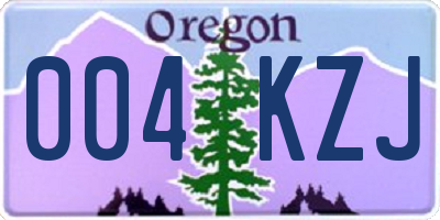 OR license plate 004KZJ