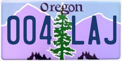 OR license plate 004LAJ