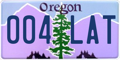 OR license plate 004LAT