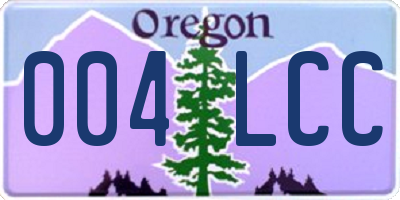 OR license plate 004LCC