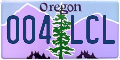 OR license plate 004LCL