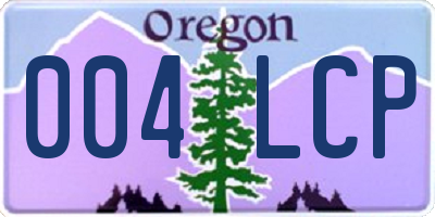 OR license plate 004LCP