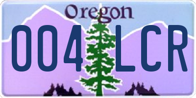 OR license plate 004LCR