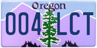 OR license plate 004LCT