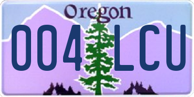 OR license plate 004LCU