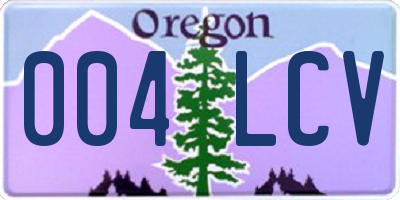 OR license plate 004LCV
