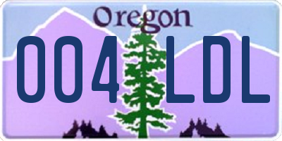 OR license plate 004LDL