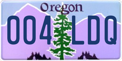 OR license plate 004LDQ