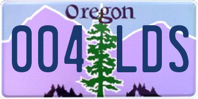 OR license plate 004LDS