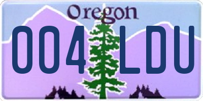 OR license plate 004LDU