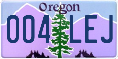OR license plate 004LEJ