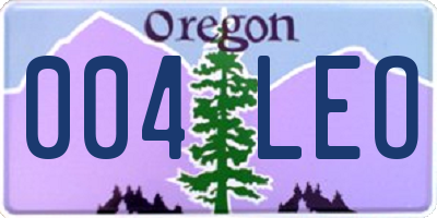 OR license plate 004LEO
