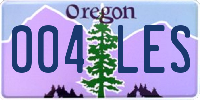 OR license plate 004LES