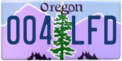OR license plate 004LFD
