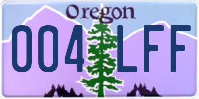 OR license plate 004LFF