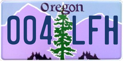 OR license plate 004LFH