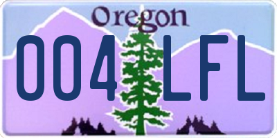 OR license plate 004LFL