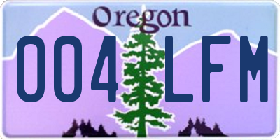 OR license plate 004LFM