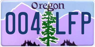 OR license plate 004LFP