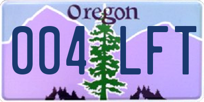OR license plate 004LFT