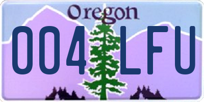 OR license plate 004LFU
