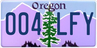 OR license plate 004LFY