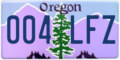OR license plate 004LFZ
