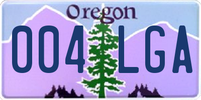OR license plate 004LGA