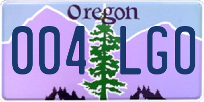 OR license plate 004LGO