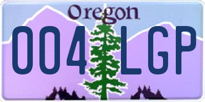 OR license plate 004LGP
