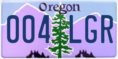 OR license plate 004LGR