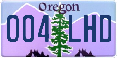OR license plate 004LHD