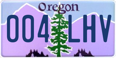 OR license plate 004LHV