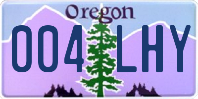 OR license plate 004LHY