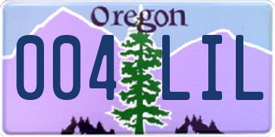 OR license plate 004LIL