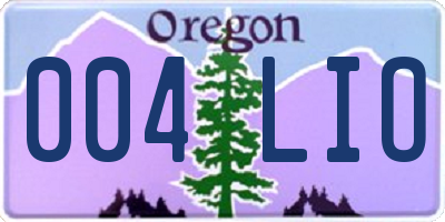 OR license plate 004LIO