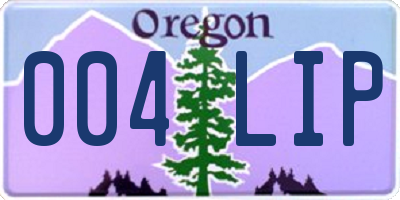 OR license plate 004LIP