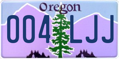 OR license plate 004LJJ