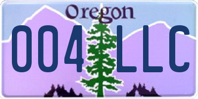 OR license plate 004LLC
